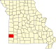 A state map highlighting Jasper County in the southwestern part of the state.