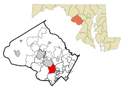 Location of North Bethesda, Maryland