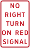 No right turn on red signal