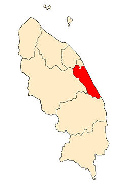 Location of Marang District in Terengganu