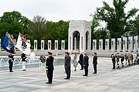 Ceremony at the World War II Memorial, Washington D.C., United States (2020)