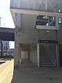 Entrance to station house from platform