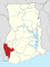 Location of Western North Region in Ghana