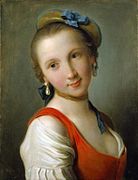 A Young Woman with Red Dress