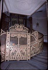 Elevator cage of Majolica House (1898)