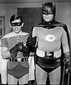 Burt Ward as Robin (left) and Adam West as Batman (right)