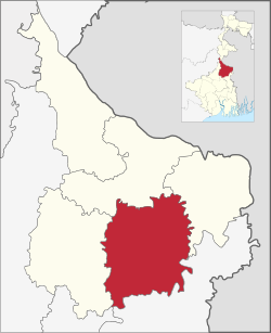 Location of Berhampore subdivision