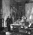 Der preußische König Wilhelm I. 1868 in seinem Arbeitszimmer im Königlichen Palais in Berlin, Unter den Linden.