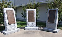 War memorials for soldiers from Alleghany County who died in World War I, World War II, the Korean War and the Vietnam War