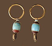 Earrings, Majiayuan cemetery in Gansu, the Warring states Period, Gansu Provincial Institute of Cultural Relics and Archaeology.[12]