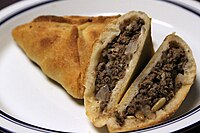 Fatayer is a meat pie or pastry that can alternatively be stuffed with spinach (sabaneq), or cheese (jibnah). It is eaten in Turkey, Syria, Lebanon, Jordan and other countries in West Asia.