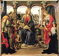 Madonna with Child and Saints (c. 1488) Oil on wood, Santo Spirito, Florence