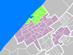 Lage des Stadtbezirkes Scheveningen in Den Haag