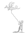 Control-bar figure kite
