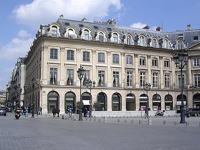 Place Vendôme in Paris by Hardouin-Mansart.