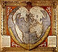 Die Erde dargestellt mittels der Stab-Wernerschen Projektion, 1536