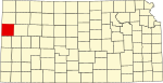 State map highlighting Wallace County