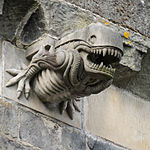 During a refurbishment of Paisley Abbey in the early 1990s, twelve gargoyles were replaced. One of them is modeled on the titular creature from the 1979 film Alien.