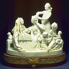 Table centerpiece of Sevres porcelain by Louis-Simon Boizot (1775)