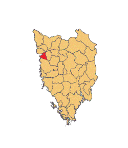 Location of Tar-Vabriga in Istria