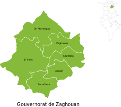 Subdivisions of Zaghouan Governorate