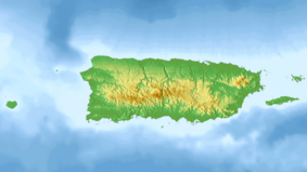 Map showing the location of Vieques National Wildlife Refuge