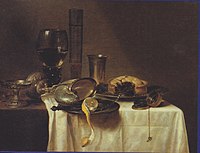 Still life with nautilus cup by Willem Claeszoon Heda