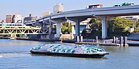 A water bus taxi in Tokyo Bay named Himiko