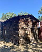 The 1890 pioneer jail at Fresno Flats Historical Village was relocated from nearby Raymond.