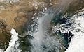 Natural color satellite image of a smog event in the heart of northern China