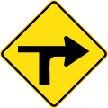 (W9-2) Modified T-junction (right)