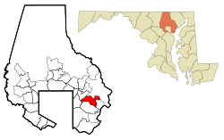 Location of Middle River, Maryland