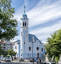 Blue Church in Bratislava, design by Ödön Lechner, 1905, in Hungarian Art Nouveau style
