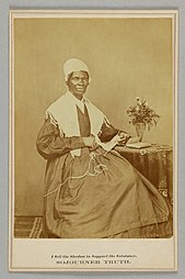 A later cabinet card of a similar image of Sojourner Truth.