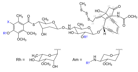 Strukturformel des Calicheamicin-Grundgerüsts