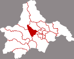 Location of Wenjiang in Chengdu