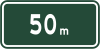 50 metres ahead
