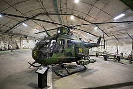 Swedish light anti-tank helicopter 9A (MBB BO 105) with HeliTOW launchers mounted