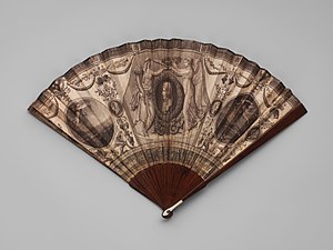 Fan; by Charles Percier, Pierre-François-Léonard Fontaine and Antoine Denis Chaudet; c.1797-1799; paper, wood, and bone; 23.5 x 43.8 cm; Metropolitan Museum of Art (New York City)