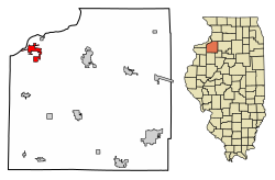 Location of Colona in Henry County, Illinois.
