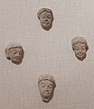 Clay heads of Buddhas