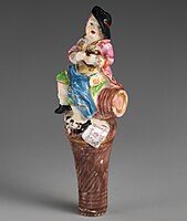 Porcelain figurine of John Barleycorn, complete with songsheet and little brown jug of beer