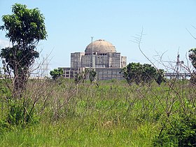 View of the nearby Juragua Nuclear Power Plant
