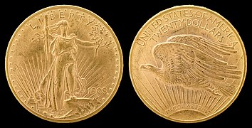 NNC-US-1908-D-G$20-Saint Gaudens (Arabic & motto)