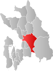 Lage der Kommune in der Provinz Akershus