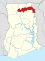 Location of North East Region in Ghana