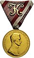 Golden Medal for Bravery for Officers, 1917 version,Charles I of Austria