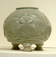 Yaozhou ware (Northern Celadon), with carved and engraved decoration, 10th century.