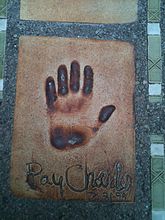Ray Charles' hand impression on Boulevard Edouard Baudoin, Juan les Pins