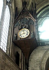 The 14th-century astronomical clock in the north transept